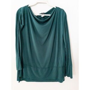 We The Free Tunic Top |‎ Green Cowl Neck Long Sleeve Casual Comfy Size M